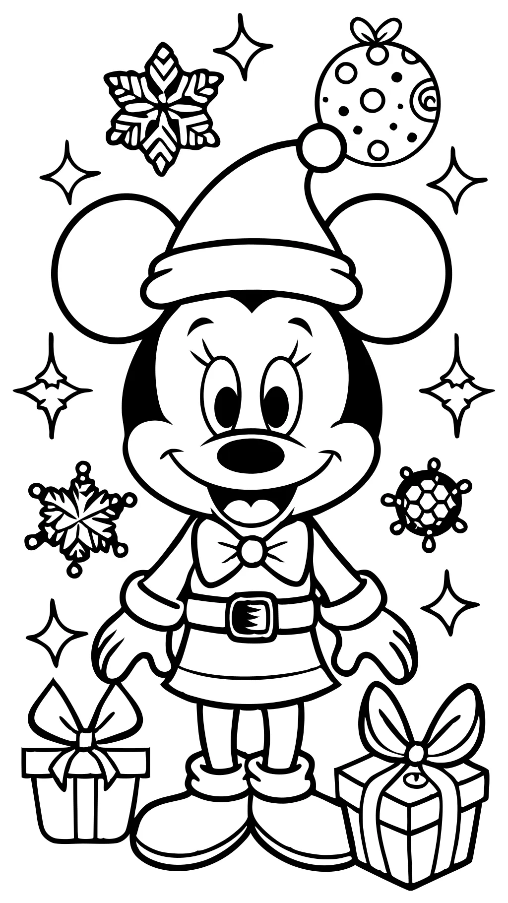 páginas para colorear de Disney de Navidad imprimibles